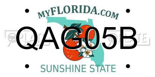 QAG05B Florida License Plate