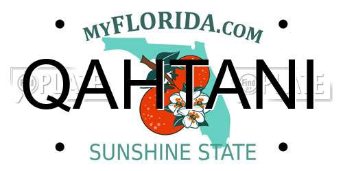 QAHTANI Florida License Plate