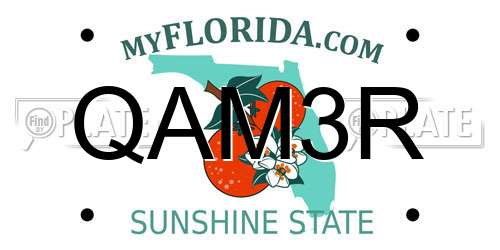 QAM3R Florida License Plate
