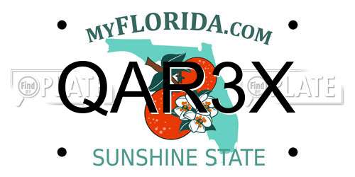 QAR3X Florida License Plate
