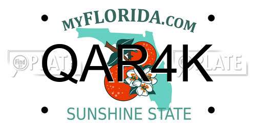 QAR4K Florida License Plate