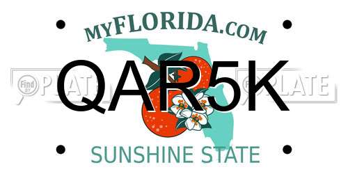 QAR5K Florida License Plate