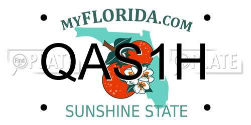 QAS1H Florida License Plate