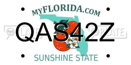 QAS42Z Florida License Plate