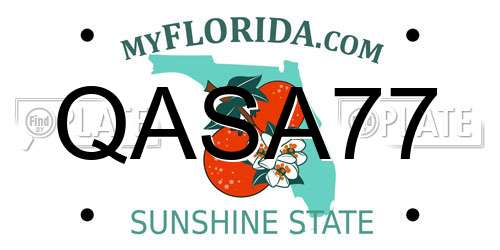 QASA77 Florida License Plate