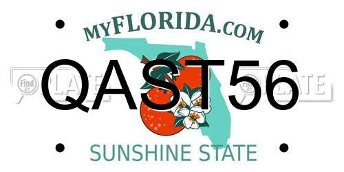 QAST56 Florida License Plate