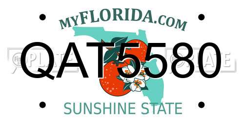 QAT5580 Florida License Plate