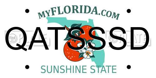 QATSSSD Florida License Plate