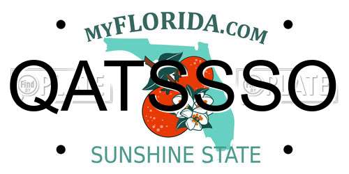 QATSSSO Florida License Plate