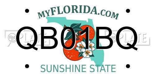 QB01BQ Florida License Plate