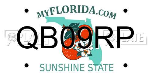 QB09RP Florida License Plate