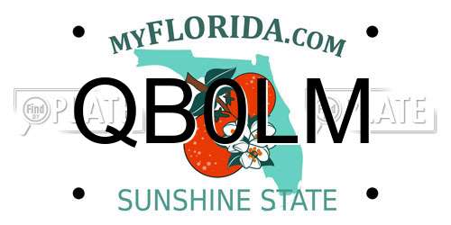 QB0LM Florida License Plate