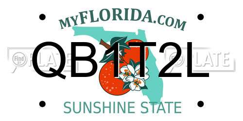 QB1T2L Florida License Plate