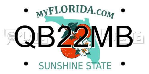 QB22MB Florida License Plate