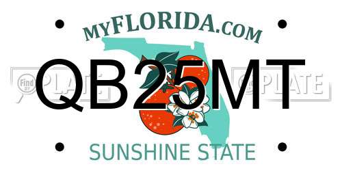 QB25MT Florida License Plate
