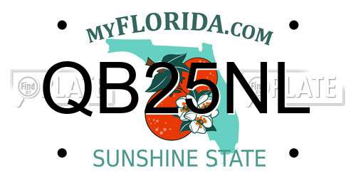 QB25NL Florida License Plate