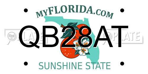 QB28AT Florida License Plate