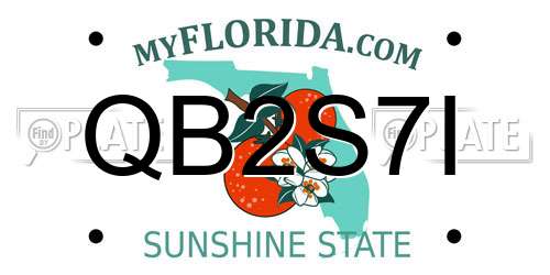 QB2S7I Florida License Plate