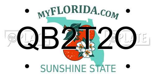 QB2T2O Florida License Plate
