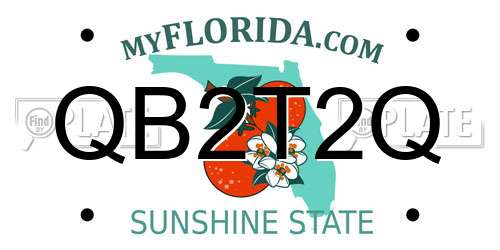 QB2T2Q Florida License Plate
