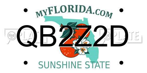 QB2Z2D Florida License Plate