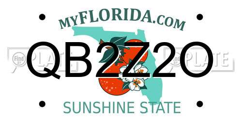 QB2Z2O Florida License Plate