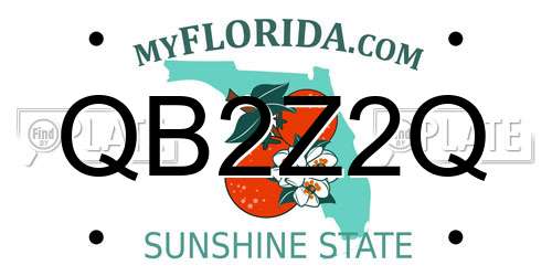 QB2Z2Q Florida License Plate