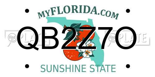 QB2Z7O Florida License Plate