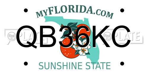 QB36KC Florida License Plate