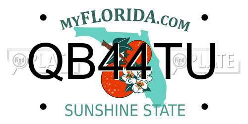 QB44TU Florida License Plate