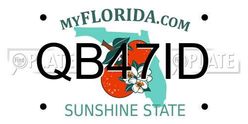 QB47ID Florida License Plate