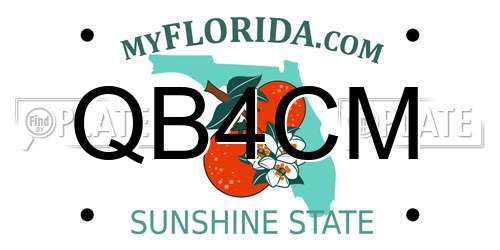 QB4CM Florida License Plate