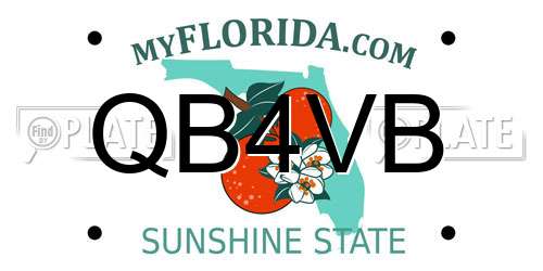 QB4VB Florida License Plate