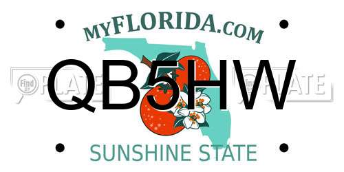 QB5HW Florida License Plate