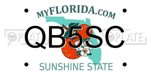 QB5SC Florida License Plate