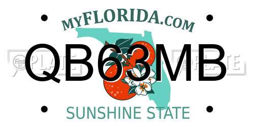 QB63MB Florida License Plate