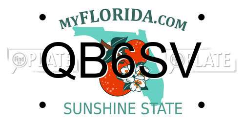 QB6SV Florida License Plate