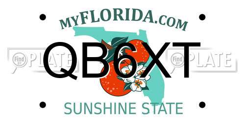 QB6XT Florida License Plate