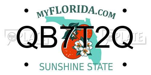 QB7T2Q Florida License Plate