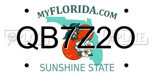 QB7Z2O Florida License Plate