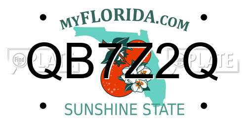 QB7Z2Q Florida License Plate