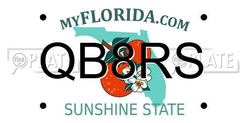 QB8RS Florida License Plate