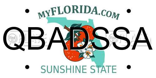 QBADSSA Florida License Plate
