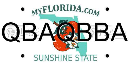 QBAQBBA Florida License Plate