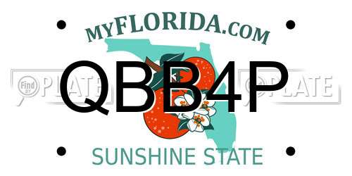 QBB4P Florida License Plate