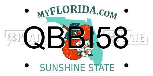 QBBI58 Florida License Plate