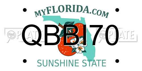 QBBI70 Florida License Plate