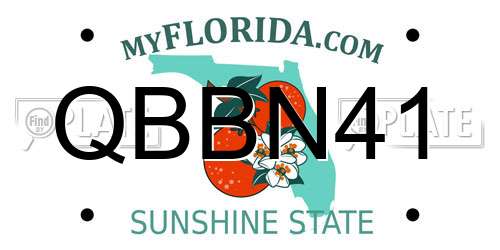 QBBN41 Florida License Plate