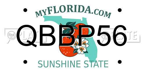 QBBP56 Florida License Plate