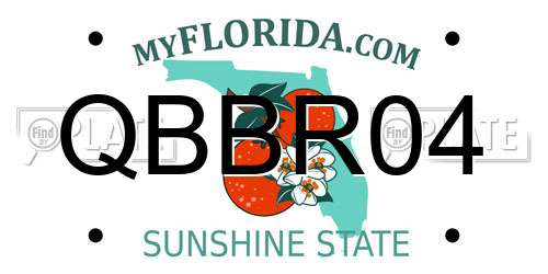 QBBR04 Florida License Plate